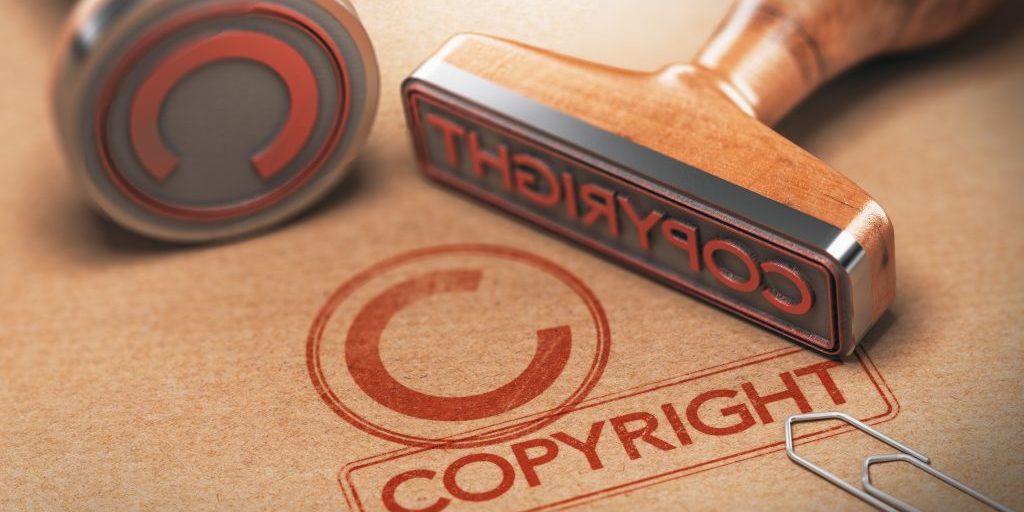 Copywright law stamp following IP theft.